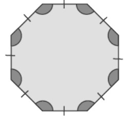 Exterior angles of a polygon diagram