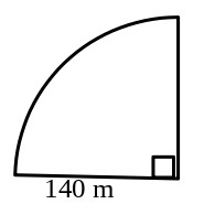 Quarter circle plot