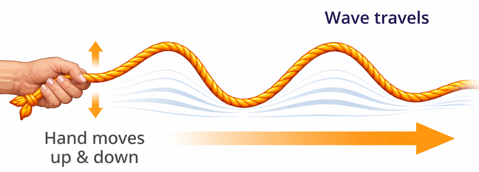 Waves from a rope
