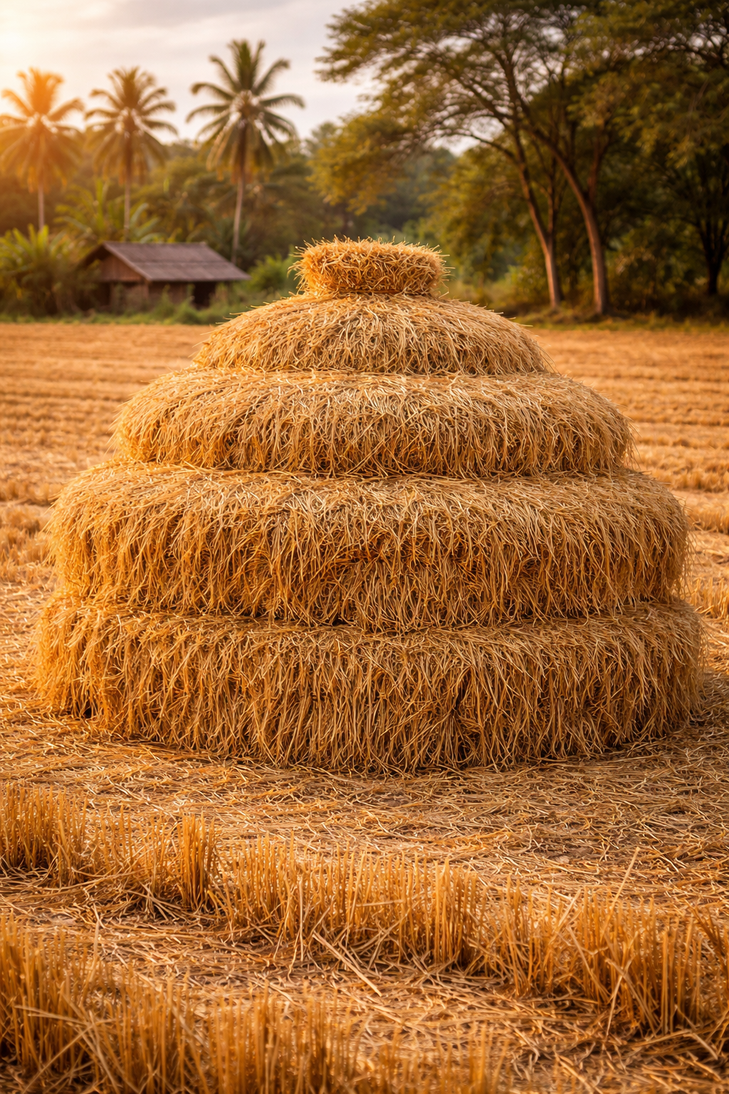 dome shaped hay stack used in traditional forage conservation