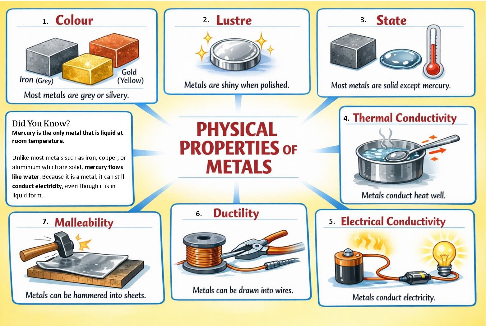 Physical Properties of Metals Diagram