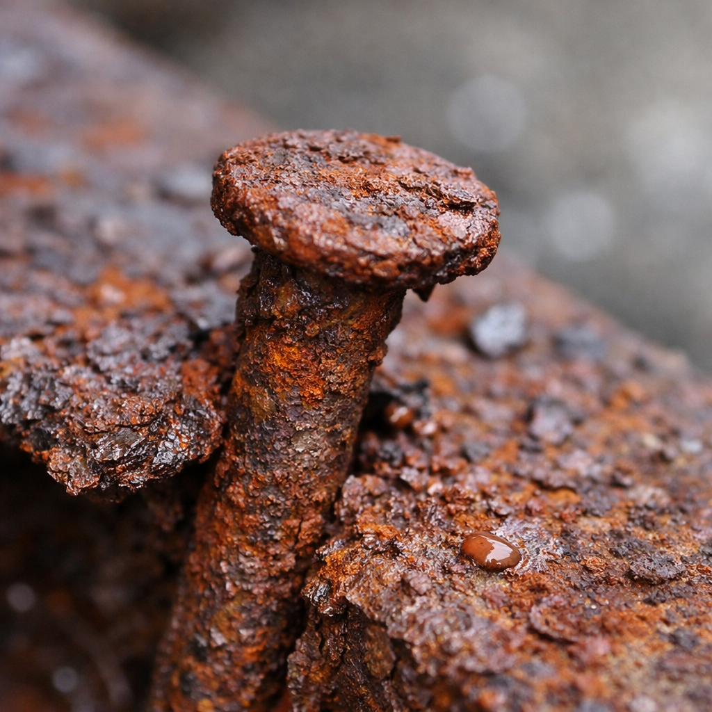 Rust on Iron Metal