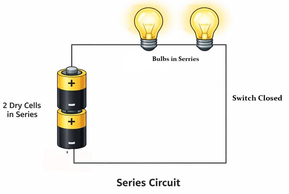 Series Arrangement of Bulbs and Cells