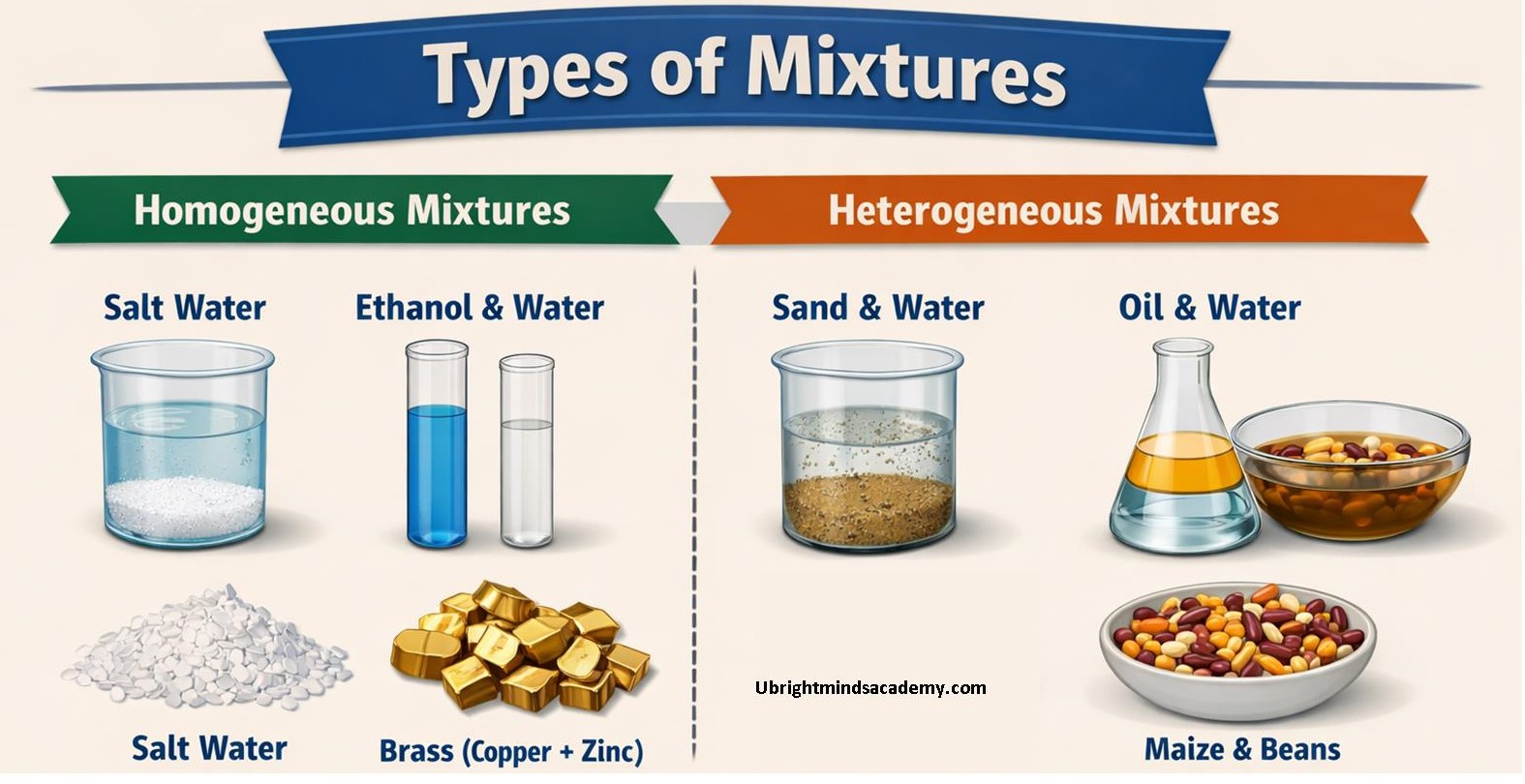 Types of Mixtures Diagram